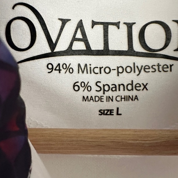 Ovation Chic White Women's Dress riding Shirt size L - Picture 3 of 7